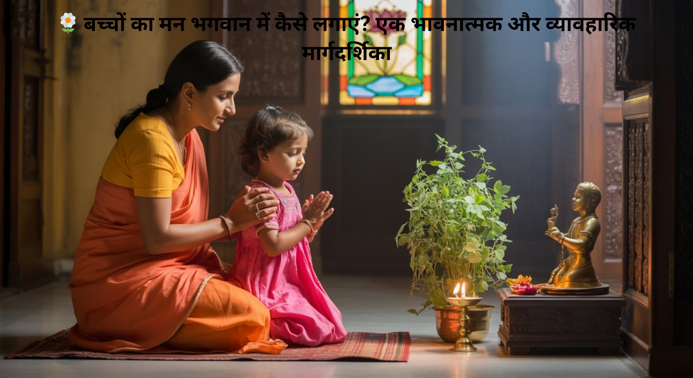 🌼 बच्चों का मन भगवान में कैसे लगाएं? एक भावनात्मक और व्यावहारिक मार्गदर्शिका
